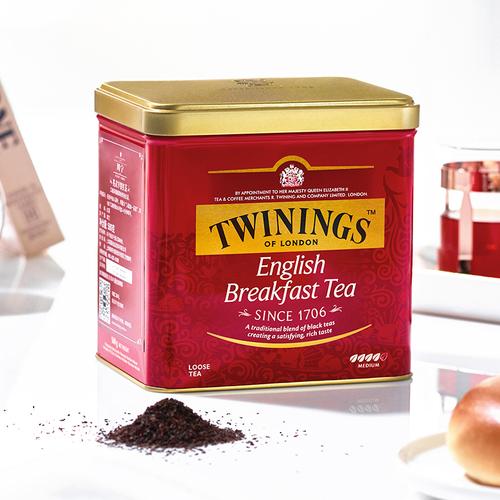 英国川宁twinings茶叶红茶英国早餐红茶进口茶叶500g2020年4月产下午